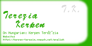 terezia kerpen business card